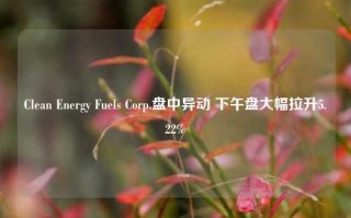 Clean Energy Fuels Corp.盘中异动 下午盘大幅拉升5.22%