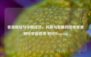 香港财经与中国经济，共融与发展的纽带香港财经中国香港 财经WhatsApp