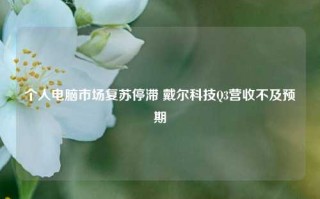 个人电脑市场复苏停滞 戴尔科技Q3营收不及预期