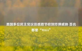 美国多位民主党议员感恩节收到炸弹威胁 签名都是“MAGA”