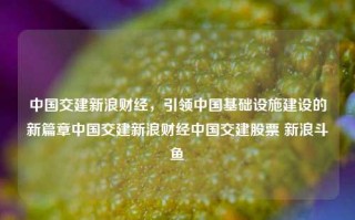 中国交建新浪财经，引领中国基础设施建设的新篇章中国交建新浪财经中国交建股票 新浪斗鱼