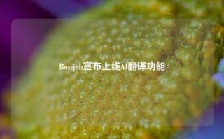 Bossjob宣布上线AI翻译功能