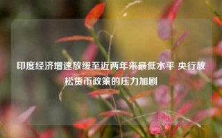 印度经济增速放缓至近两年来最低水平 央行放松货币政策的压力加剧