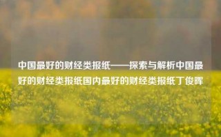 中国最好的财经类报纸——探索与解析中国最好的财经类报纸国内最好的财经类报纸丁俊晖