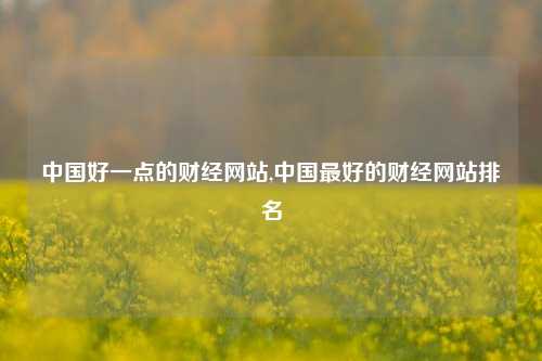 中国好一点的财经网站,中国最好的财经网站排名