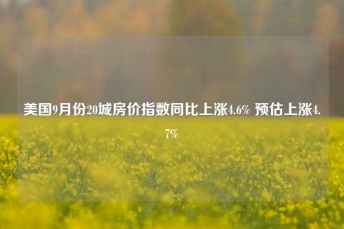 美国9月份20城房价指数同比上涨4.6% 预估上涨4.7%-第1张图片-中国财经