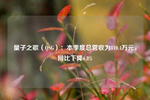 量子之歌（QSG）：本季度总营收为810.4万元，同比下降6.8%-第1张图片-中国财经