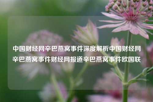 中国财经网辛巴燕窝事件深度解析中国财经网辛巴燕窝事件财经网报道辛巴燕窝事件欧国联-第1张图片-中国财经