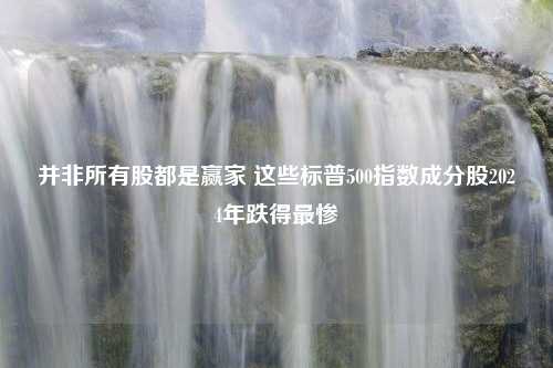 并非所有股都是赢家 这些标普500指数成分股2024年跌得最惨