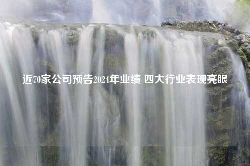 近70家公司预告2024年业绩 四大行业表现亮眼