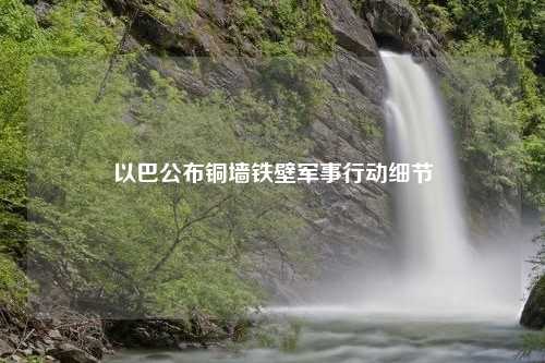 以巴公布铜墙铁壁军事行动细节